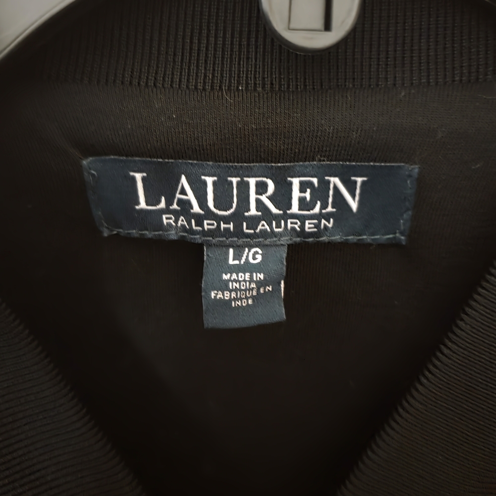 Ralph Lauren Black Sequined Women's Bomber Jacket - Picture 2 of 7